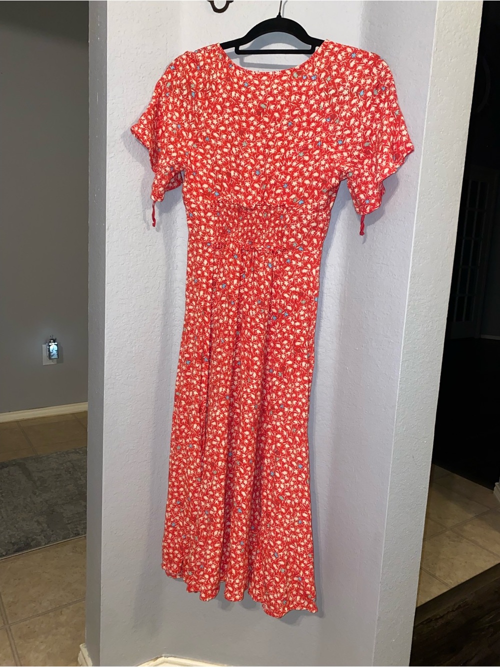 Free People Coral Floral Midi Dress - Picture 9 of 13